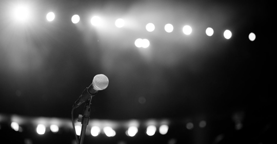 Microphone at an award show